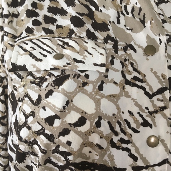 Chico’s Zenergy Tribal Print Blazer Sz M - Picture 3 of 16